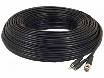 30M BNC Cable + DC Power with RCA Audio Connectors