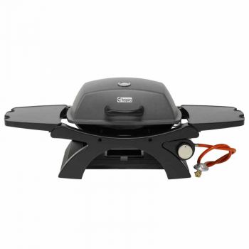 Abington Table Top Gas Barbeque Grill - Stainless Steel/Iron/Plastic - L46.2 x W102 x H38 cm - Black