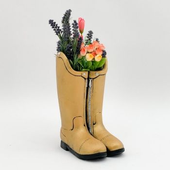 Boot Planter - L20 x W16 x H29 cm - Mustard