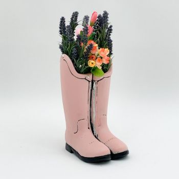 Boot Planter - L20 x W16 x H29 cm - Pink
