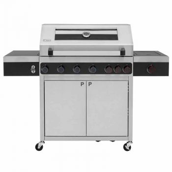 Tepro Keansburg Premium 6 Burner Special Edition with Two Power Zones - Stainless Steel - L63 x W156 x H114.6 cm - Black