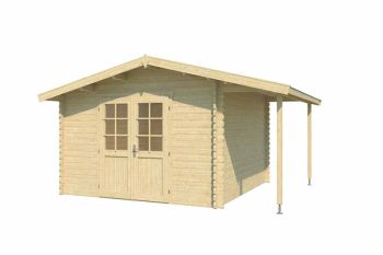 Tulsa-Log Cabin, Wooden Garden Room, Timber Summerhouse, Home Office - L428.8 x W352 x H245.1 cm
