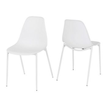 Lindon Dining Chair (Pack of 2) - L52 x W46 x H84 cm - White