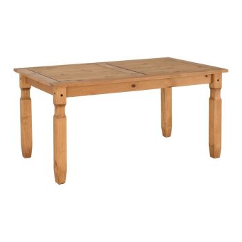 Corona 5 feet Dining Table - L92 x W152 x H75.5 cm - Distressed Waxed Pine