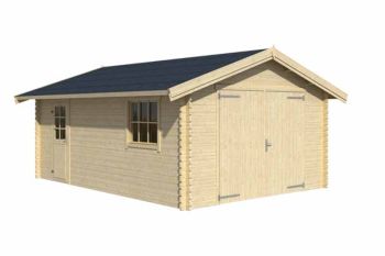 Yarik 540-Log Cabin, Wooden Garden Room, Timber Summerhouse, Home Office - L473.7 x W583 x H273.6 cm