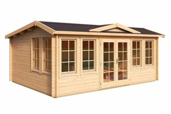 Balmoral-Log Cabin, Wooden Garden Room, Timber Summerhouse, Home Office - L570 x W421.3 x H239.4 cm