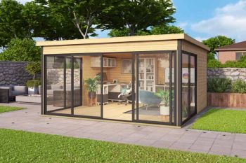 Domeo 5 + Domeo 5 Al pack ISO - Wooden Garden Room, Timber Summerhouse, Home Office, Outdoor Gym by Buttercup Farm.