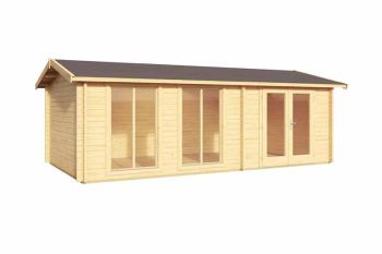 Shetland-Log Cabin, Wooden Garden Room, Timber Summerhouse, Home Office - H245 cm