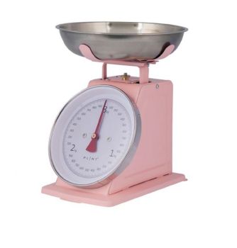 Weighing Scales - Metal/Stainless Steel/Acrylic - L21 x W14 x H25.5 cm - Rose Pink
