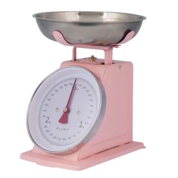 Weighing Scales - Metal/Stainless Steel/Acrylic - L21 x W21 x H25.5 cm - Rose Pink