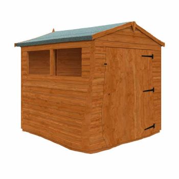 4x4 Flex Apex Summerhouse Garden Sunroom 12mm Flex - L123.8 x W115 x H219.2 cm - Solid Wood/Softwood/Pine - Burnt Orange