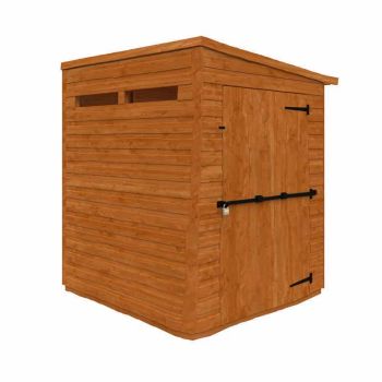 4x4 Flex Pent Security 12mm Flex - L123.8 x W115 x H203 cm - Solid Wood/Softwood/Pine - Burnt Orange