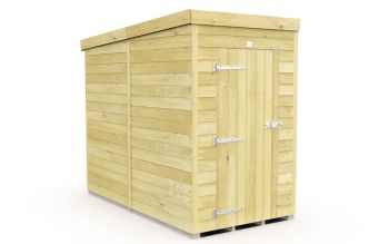 4 x 8 Feet Pent Shed - Single Door Without Windows - Wood - L231 x W127 x H201 cm