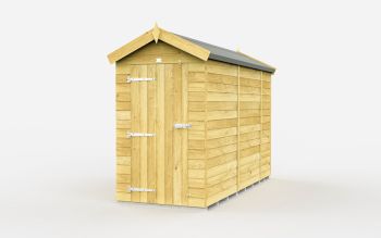 4 x 9 Feet Apex Shed - Single Door Without Windows - Wood - L272 x W118 x H217 cm