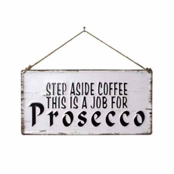Step Aside Coffee Slogan - Steel - W40 x H20 cm - Multicoloured