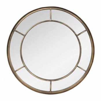 Valencia Mirror - Glass/Steel - L60 x W4 x H60 cm - Brushed Gold