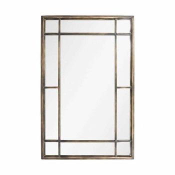 Milano Mirror - Glass/Steel - L65 x W4 x H100 cm - Brushed Gold