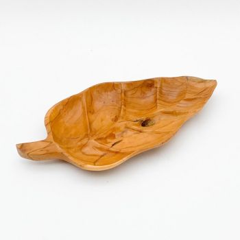 Leaf Bowl - Teak - L50 x W30 x H2 cm
