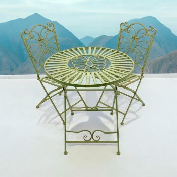 Foldable Bistro Set - Leaf Green