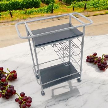 Drinks Kitchen Trolley - Metal - L32 x W65 x H75 cm