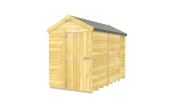 5 x 10 Feet Apex Shed - Single Door Without Windows - Wood - L302 x W147 x H217 cm