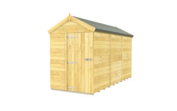 5 x 12 Feet Apex Shed - Single Door Without Windows - Wood - L358 x W147 x H217 cm