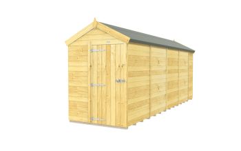 5 x 18 Feet Apex Shed - Single Door Without Windows - Wood - L533 x W147 x H217 cm