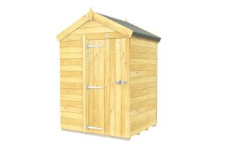 5 x 4 Feet Apex Shed - Single Door Without Windows - Wood - L127 x W147 x H217 cm