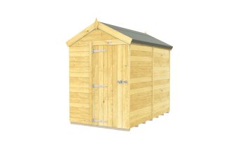 5 x 8 Feet Apex Shed - Single Door Without Windows - Wood - L243 x W147 x H217 cm