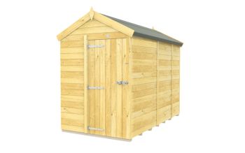 5 x 9 Feet Apex Shed - Single Door Without Windows - Wood - L272 x W147 x H217 cm