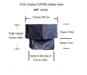 600 GEPDM liner with Sump