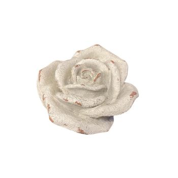 Small Decorative Flower Ornament - Resin - L11 x W11 x H5 cm - Beige