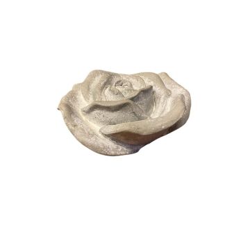 Small Decorative Flower Ornament - Resin - L11 x W11 x H5 cm - Grey