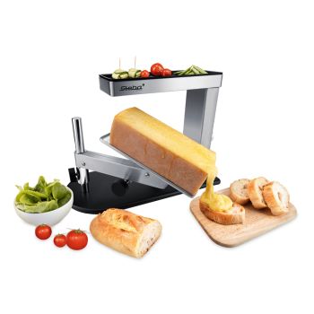 Steba 600 Watt RC210 Swiss Style Cheese Raclette - Steel - L36 x W25.5 x H17 cm - Black