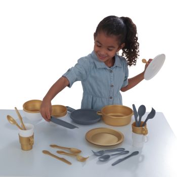 Modern Metallics 27-Piece Cookware Set - Children's Toy