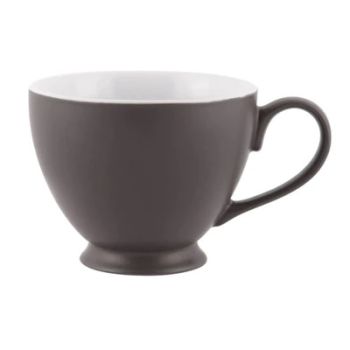 Set of 6 Teacups - Stoneware - L11 x W11 x H9 cm - Black