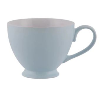 Set of 6 Teacups - Stoneware - L11 x W11 x H9 cm - Ice Blue