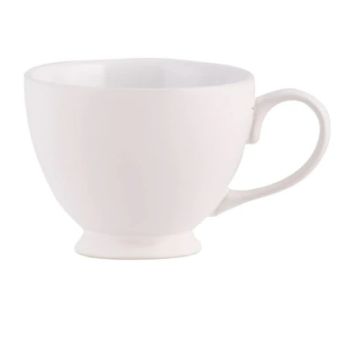 Set of 6 Teacups - Stoneware - L11 x W11 x H9 cm - White