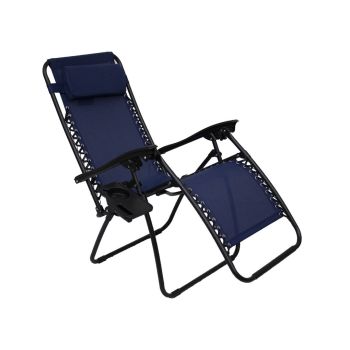 Royalcraft Zero Gravity Relaxer - Textylene/Steel - H111.5 x W65 x L70 cm - Blue