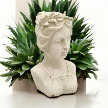 Bust Ornament - Resin - L17 x W14 x H27 cm - Cream