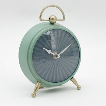 Table Clock - L5 x W19 x H22 cm - Sea Green