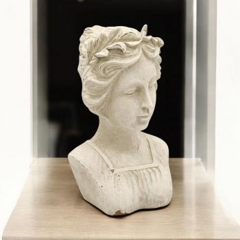 Bust Ornament - Resin - L22 x W19 x H38 cm - Cream
