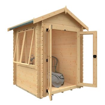 6x6 Oriana 19mm Flex - L175 x W175 x H231.7 cm - Solid Wood/Softwood/Pine - Natural