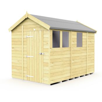 6 x 9 Feet Apex Shed - Single Door With Windows - Wood - L272 x W175 x H217 cm