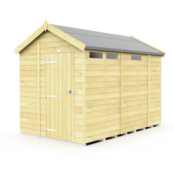 6 x 9 Feet Apex Security Shed - Single Door - Wood - L272 x W175 x H217 cm