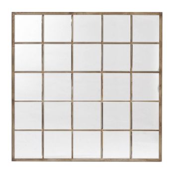 Blakely Square Mirror - glass/MDF - L1.5 x W100 x H100 cm - Clear/Gold