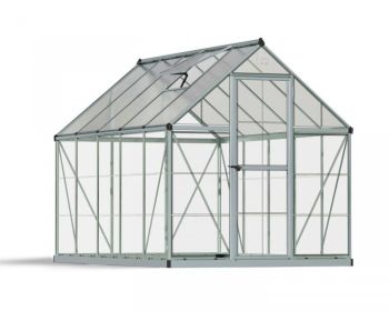 Greenhouse Hybrid 6X10- Polycarbonate - L306 x W185 x H208 - Silver