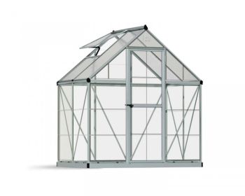 Greenhouse Hybrid 6 x 4 - Polycarbonate - L126 x W185 x H208 cm - Silver