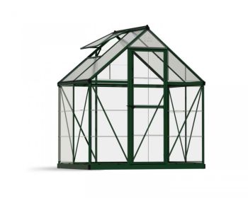 Greenhouse Hybrid 6 x 4 - Polycarbonate - L126 x W185 x H208 cm - Green