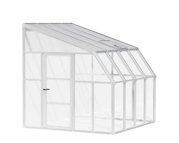 Lean To Greenhouse Sun Room Clear 8 x 8 - Polycarbonate/Acrylic - L260 x W257 x H266 cm